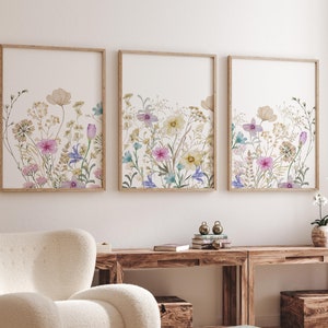 Boho Nursery wall art, Wildflower Nursery Decor, Floral Nursery, Girl Nursery Decor, vintage flower nursery, Botanical Print, home decor