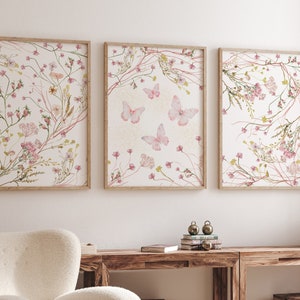 Boho Nursery Wall Art, Wildflower Nursery Decor, Botanical Print, Floral Nursery Art, Girl Nursery Decor, Wildflower Prints, Meadow flowers