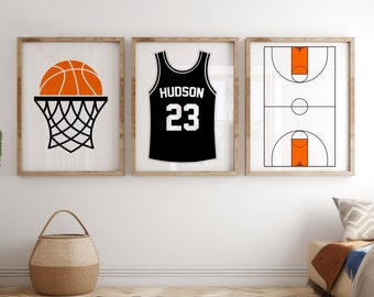 Basketball wall art, Personalized Basketball poster, Basketball nursery decor, Custom Basketball poster, Boys room decor, Playroom Wall Art