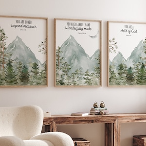 Adventure Nursery, Mountain Nursery Art, Forest Wall Art, Nursery Decor, Gender Neutral Nursery, Christian Nursery, Bible Verse Nursery