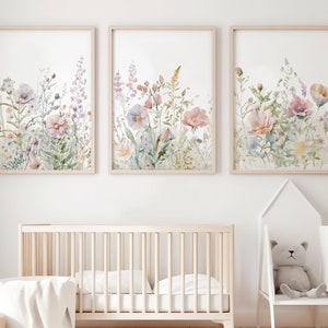 Wildflower Prints, Floral Prints, Boho Nursery Wall Art, Wildflower ...