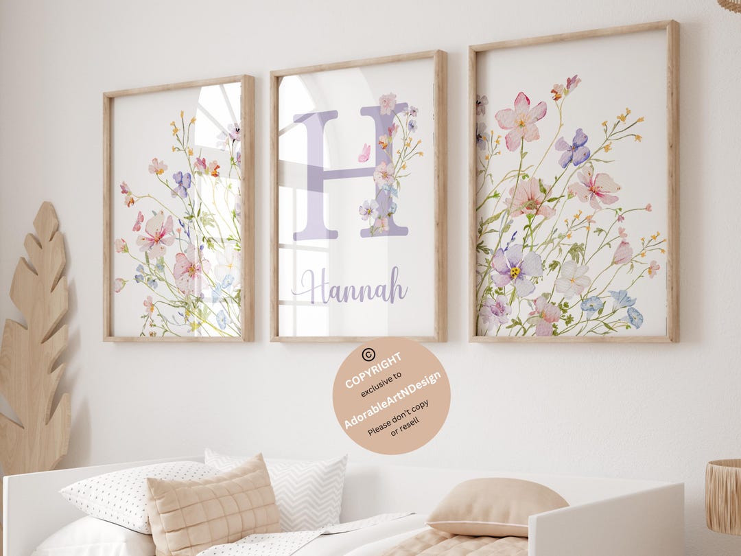 Custom Wild Flowers| Wildflowers Prints| Floral Nursery Wall Art, Boho ...