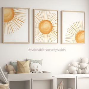 Boho Nursery Decor,Boho Sun Nursery Wall Art,Nursery decor sun, Gender Neutral Nursery,Boho Wall Art,Sun wall art, Boho nursery prints