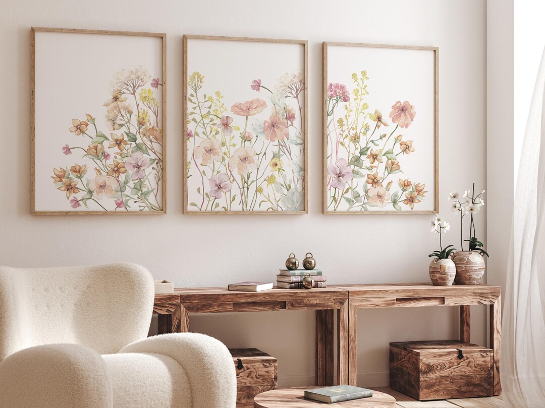 Boho Nursery Wall Art, Wildflower Nursery Decor, Botanical Print ...