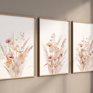 Floral prints ,Boho Nursery Wall Art, Wildflower Nursery Decor, Botanical Print, Floral Nursery Art, Girl Nursery Decor, Wildflower Prints