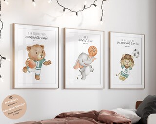 Banner Decorativo In Tela Di Cotone Con Scritta Religiosa - Beige 39,6x28 Cm - Regalo Per Neonati E Bambini, Insegna Da Parete