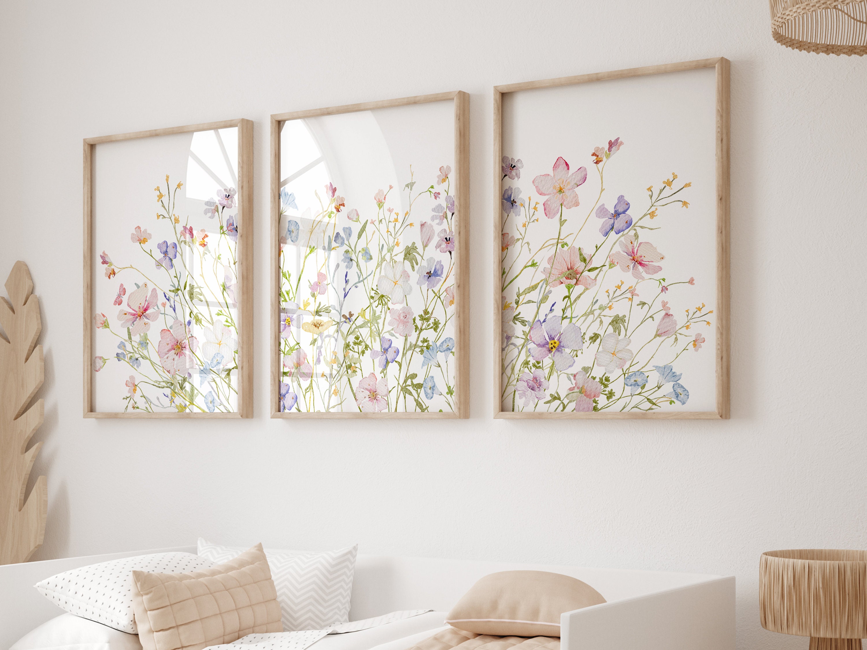 Wildflower Nursery, Boho Nursery Wall Art, Floral Nursery, Girl Nursery ...