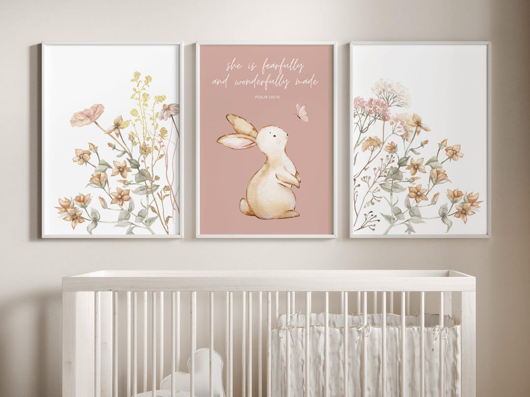 Wildflower Prints, Boho Nursery Wall Art, Wildflower Nursery Decor ...