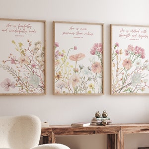 Wildflower Prints Boho Nursery Wall Art Wildflower Nursery - Etsy