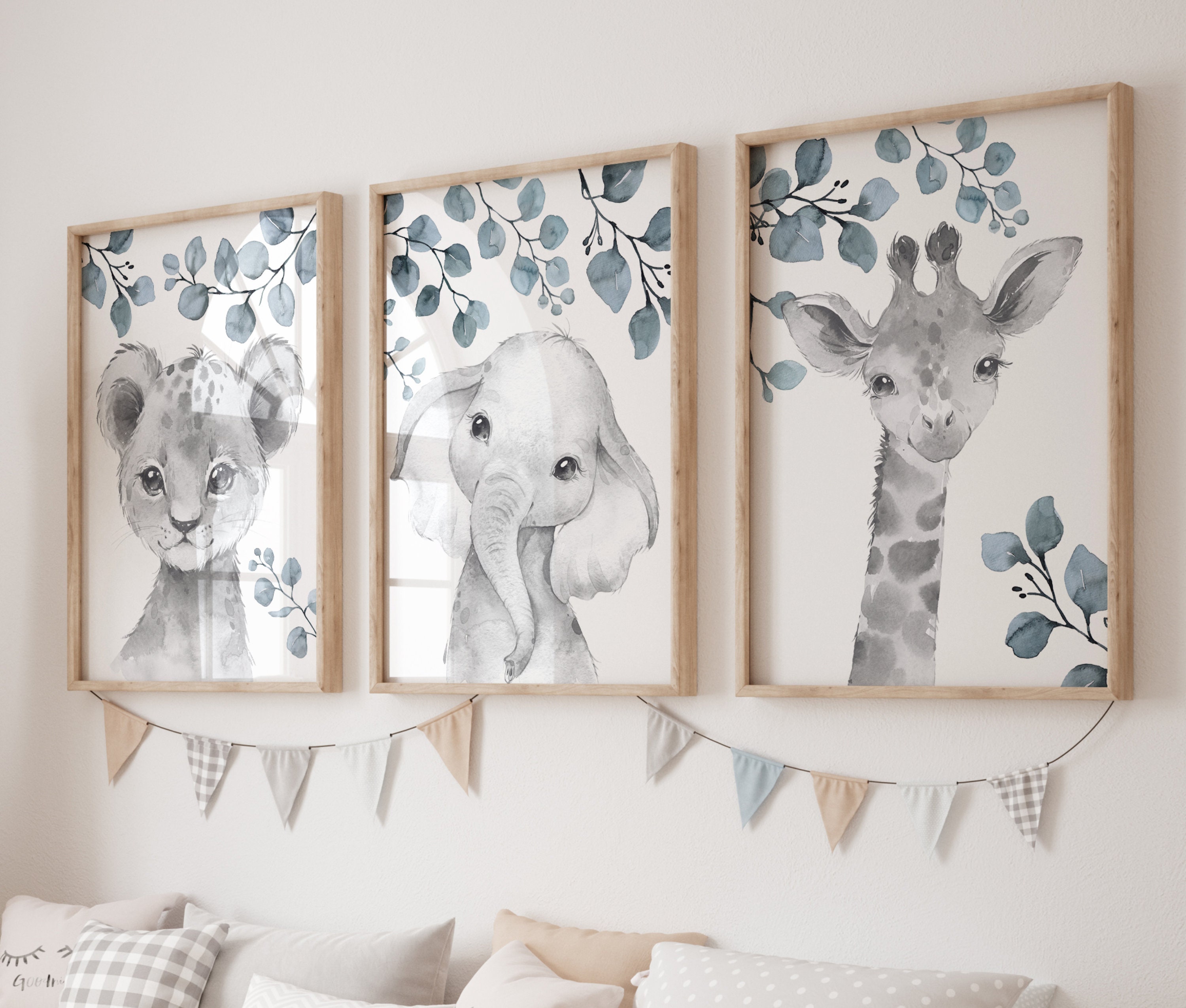 Safari Animals Nursery Prints, Gender Neutral Nursery, Animals Nursery ...
