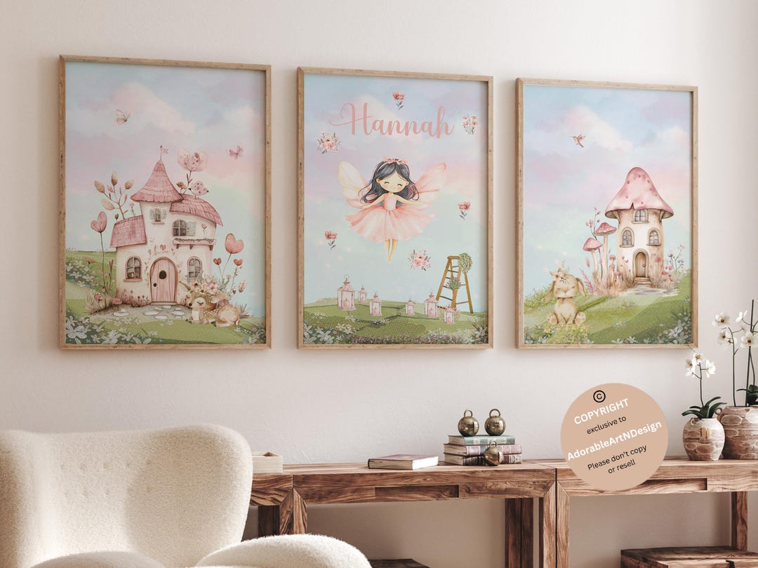 Fairy Garden Wall Art, Fairy Nursery Theme Decor, Personalized Name ...
