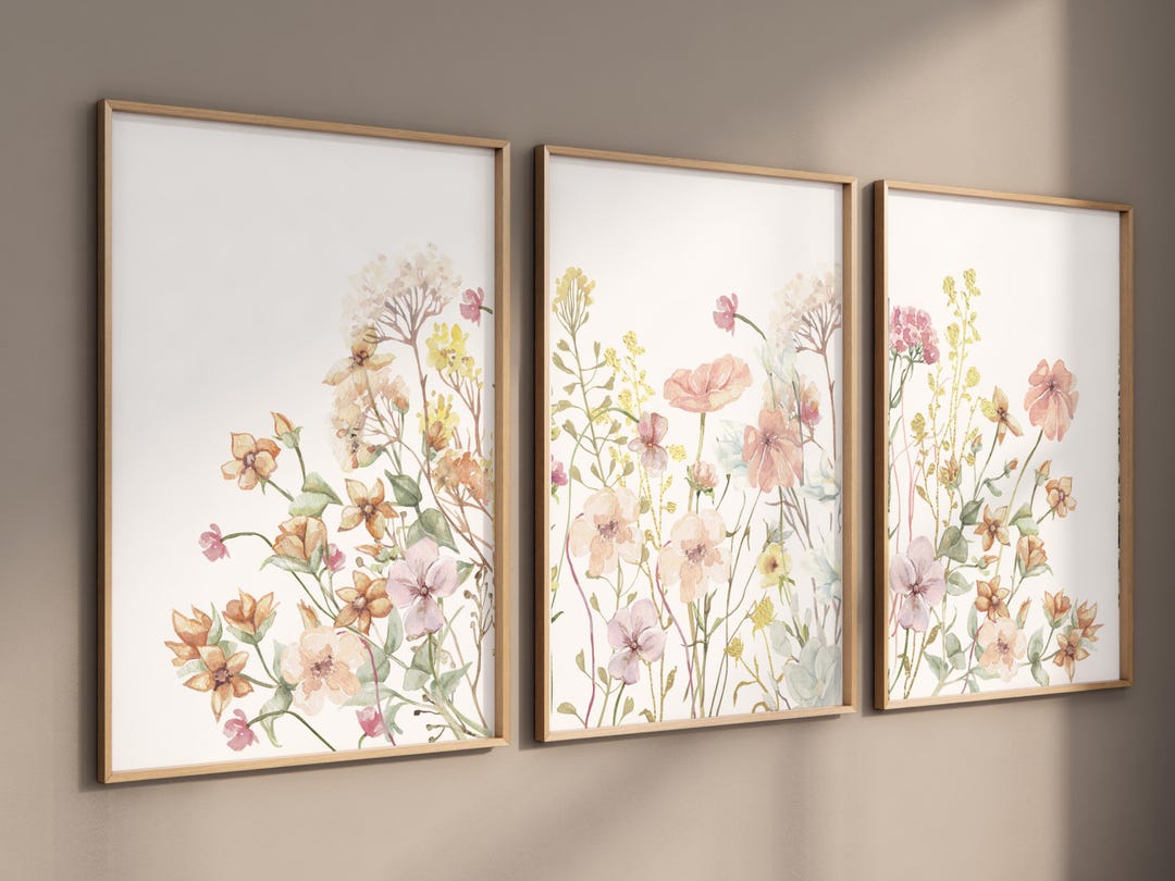 Boho Nursery Wall Art, Wildflower Nursery Decor, Botanical Print ...