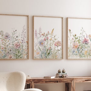 Wildflower Prints, Floral Prints, Boho Nursery Wall Art, Wildflower ...