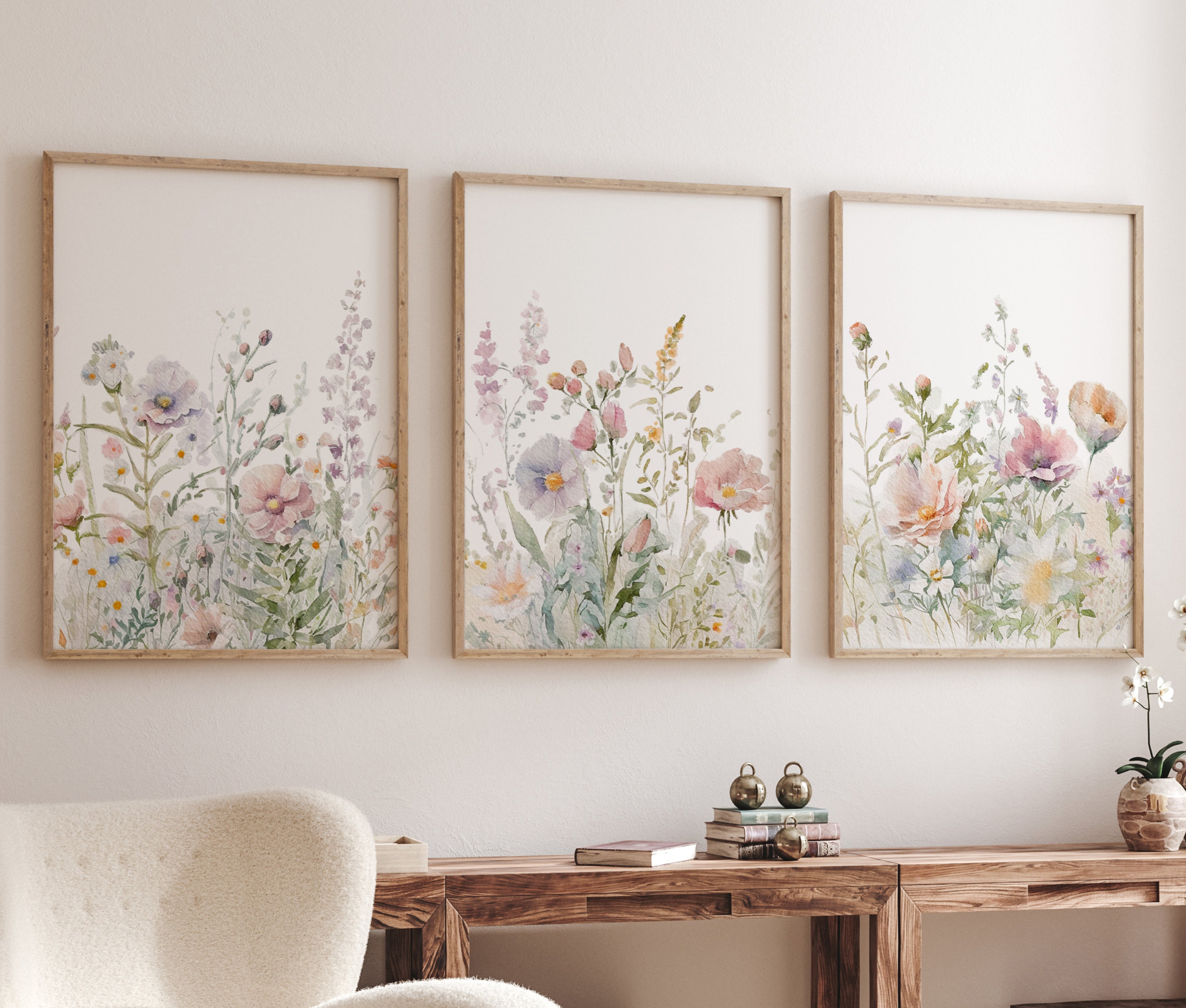 Wildflower Prints, Floral Prints, Boho Nursery Wall Art, Wildflower ...