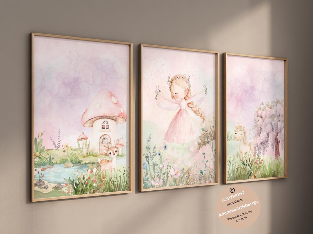 Fairy Garden Wall Art, Fairy Nursery Theme Decor, Fairy Wall Art, Fairy ...