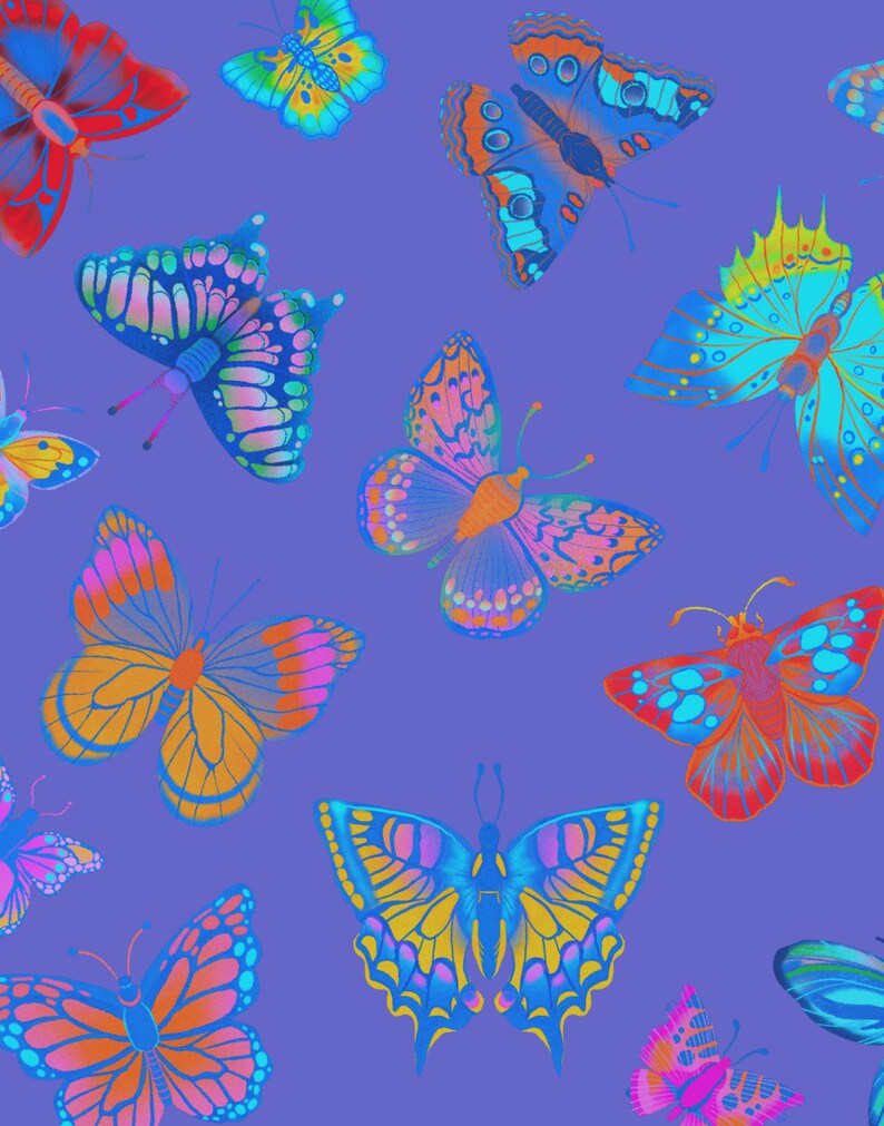 Butterfly Posters Butterfly Art Print Butterfly Wall Art Butterflies Wall Decor Butterfly Art 2