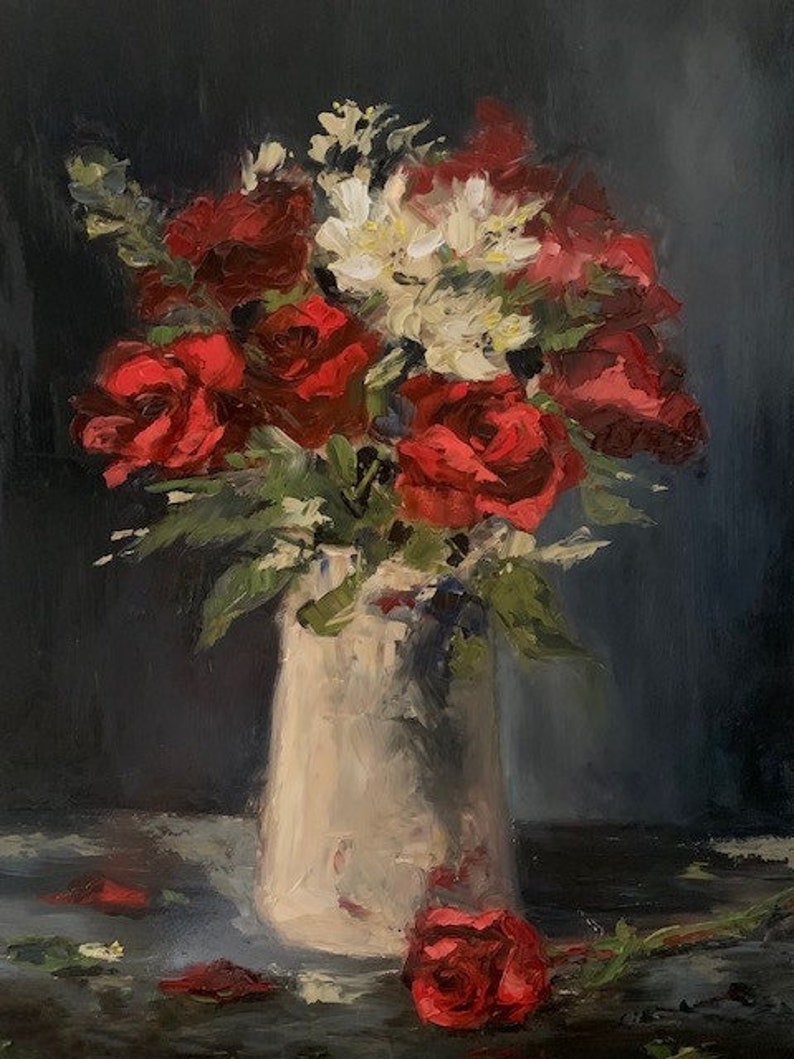 Flowers Still Life Art Print Etsy