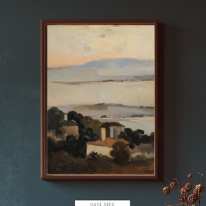Pittura d'arte da parete con paesaggio - Download digitale stampabile / Stampa d'arte moderna / Arte da parete contemporanea / Pittura digitale