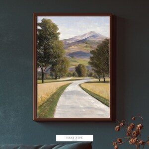Pittura d'arte da parete con paesaggio - Download digitale stampabile / Stampa d'arte moderna / Arte da parete contemporanea / Pittura digitale