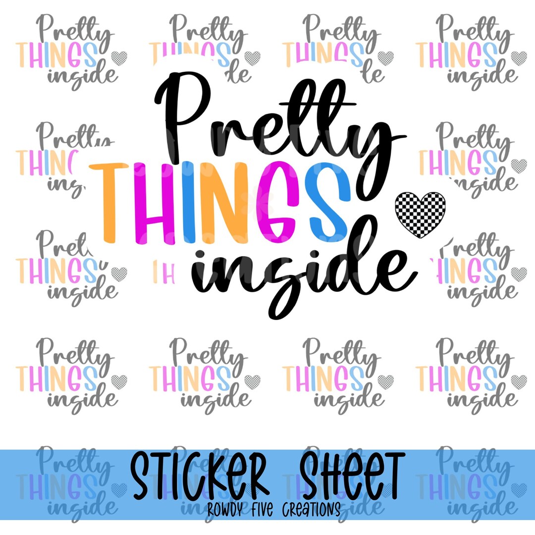 Pretty Things Inside Stickers, Retro Happy Mail Stickers, Packaging ...
