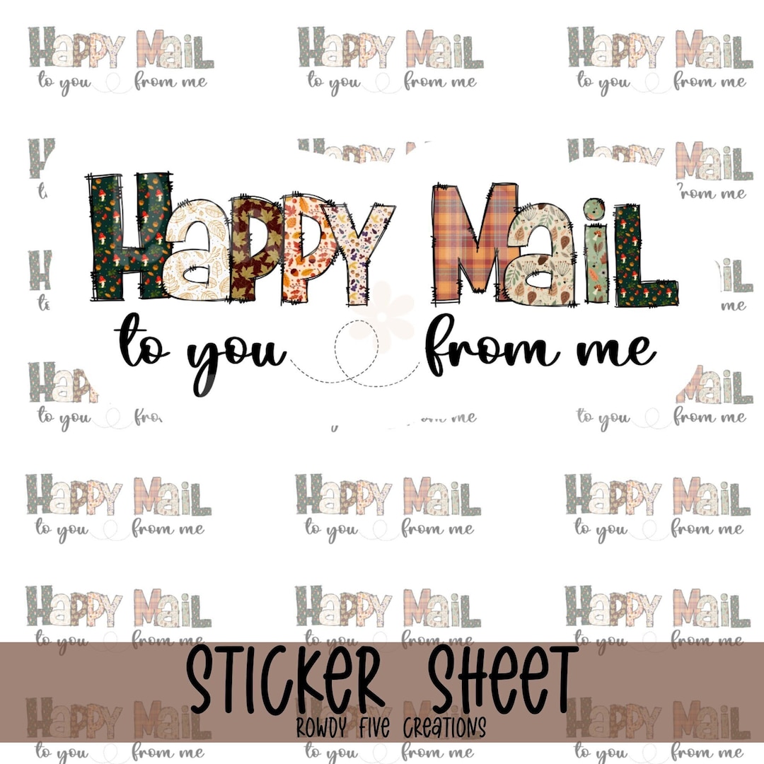 Happy Mail Stickers, Small Business Packaging Sticker, Scentsy Happy ...