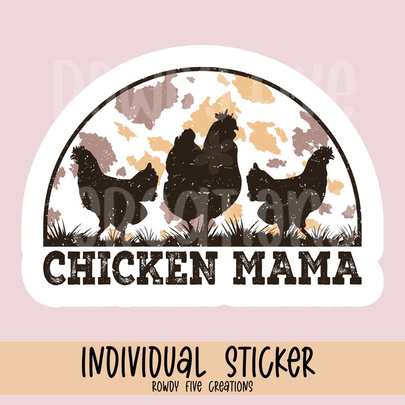 Chicken Mama Sticker, Baby Chicks Water Bottle Sticker, Laptop Sticker ...