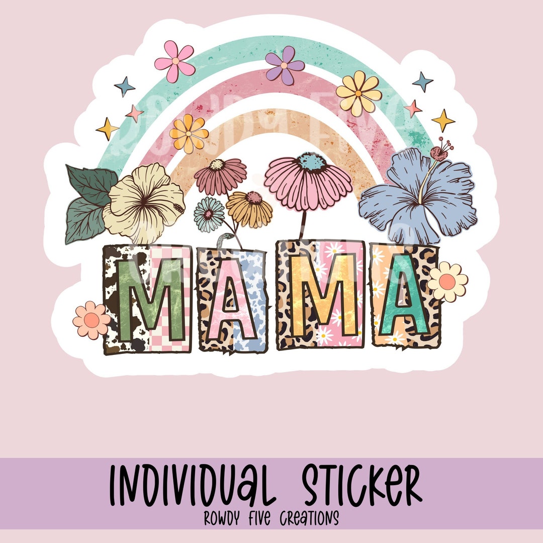 Mama Sticker, Mother's Day Water Bottle Sticker, Vinyl Laptop Sticker ...