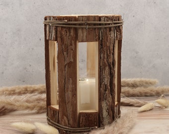 Garden decoration lantern wood | Lantern with glass insert | Lantern for candles | Candle holder | Decoration balcony | Terrace decoration | Candle decoration