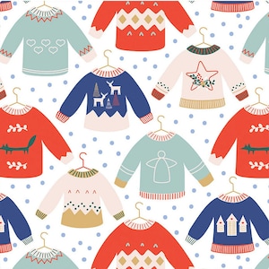 Scandinavian Christmas by Tiny Garden Design Studio for Paintbrush Studios.  CHRISTMAS Holiday fabric 120-19312 ~ Fabric by the yard.