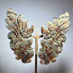 Crazy Lace Agate Nine Tail Fox Butterfly Wings, 9 Tail Fox Wings