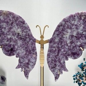 High Quality Purple Mica Lepidolite Butterfly Wings, Lepidolite Butterfly Wings