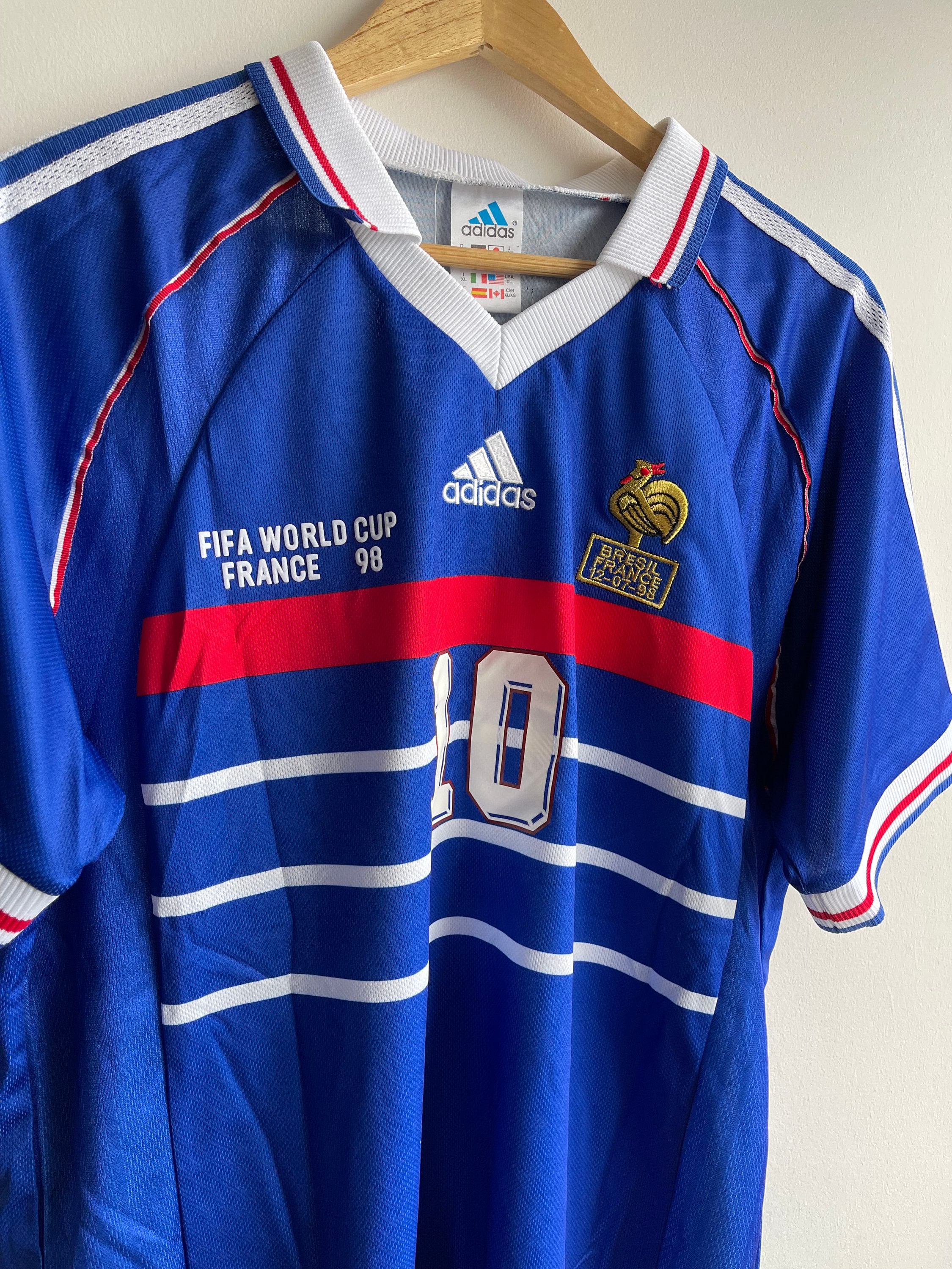 France 1998 Home Retro Football Shirt Next Day UK -