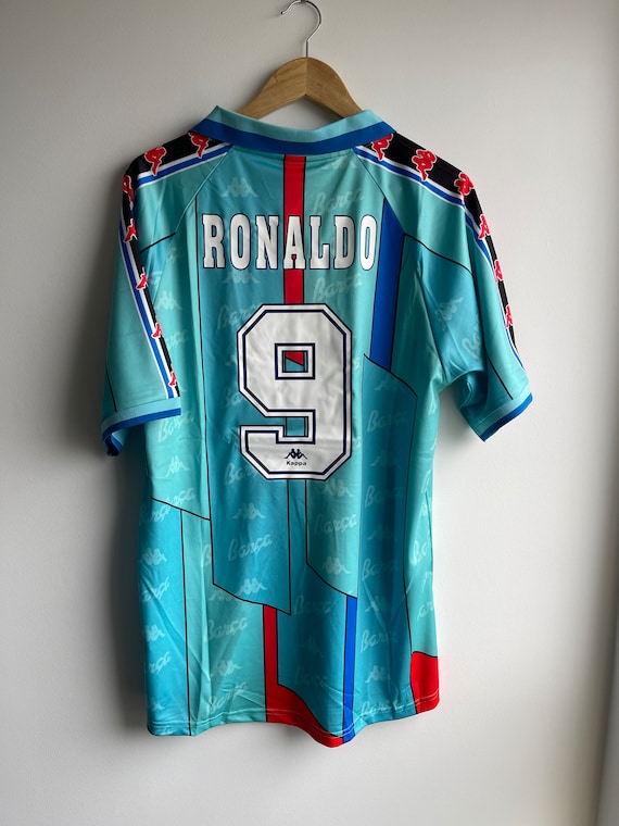 FC Barcelona Retro Football Shirt 1996 1997 Away Ronaldo 9 Etsy UK
