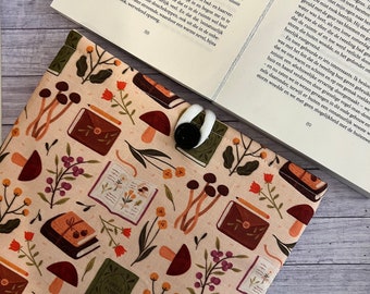 Cozy Herbology Reading - XXL-Bücherhülle, Hardcover, Taschenbuch, Ipad, Notebook-Schutz, Büchertasche