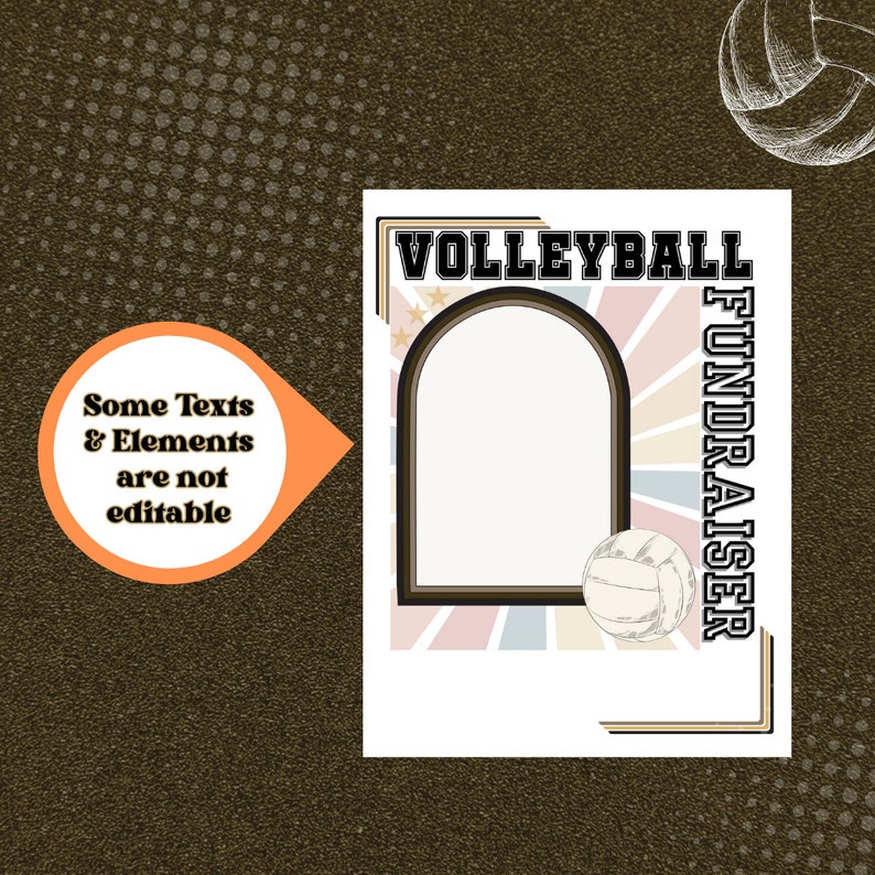 Custom Volleyball Fundraiser Flyer, Printable Flyer, Canva Template