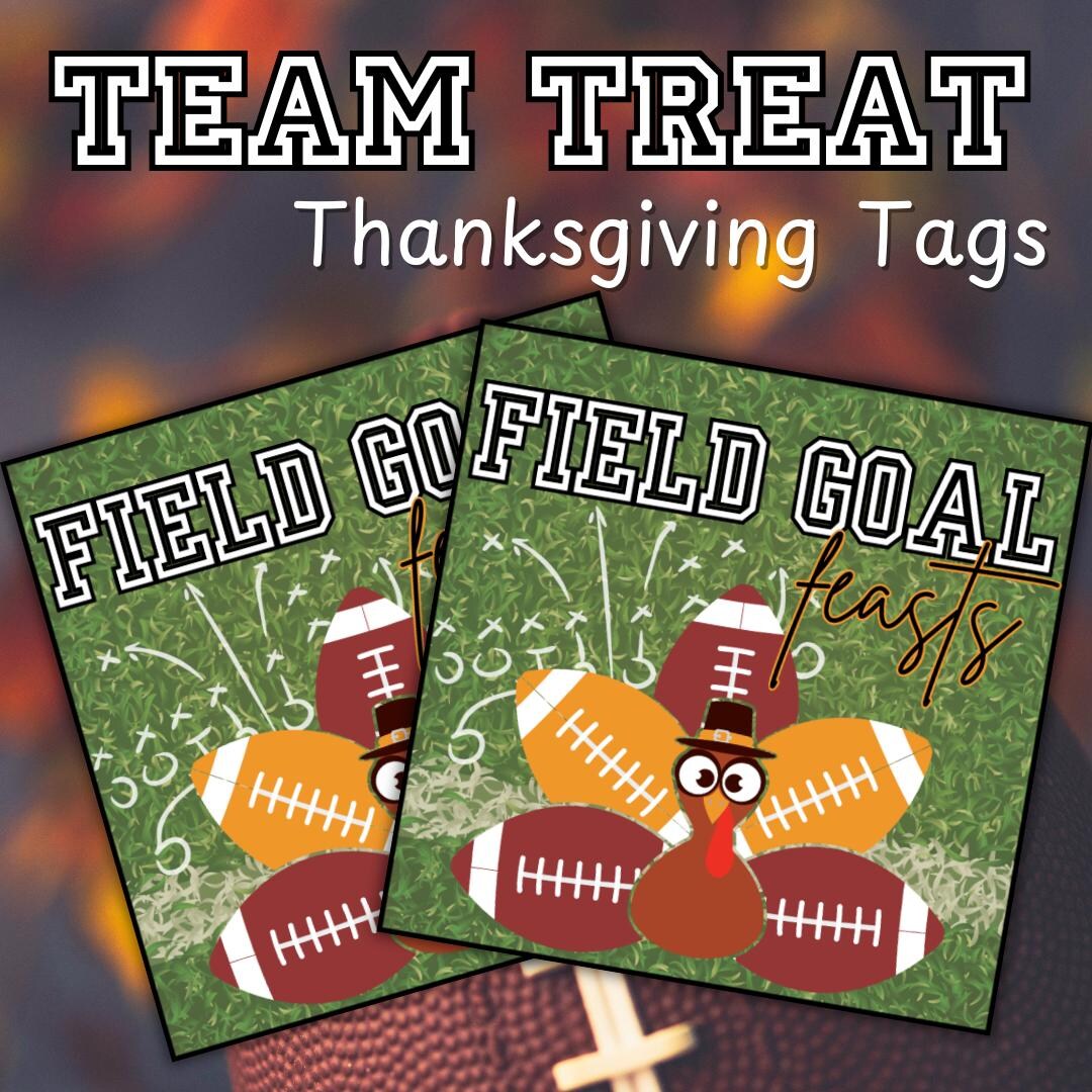 Football Treat Tags, November Tag, Thanksgiving, Game Day Tag ...