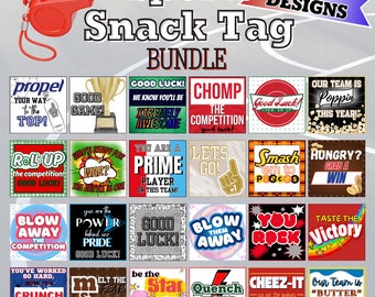 Sports Good Luck Tags Bundle, 25 Files Included of Competition Treat Labels, Team Tags, Game Day Tags, Digital Download