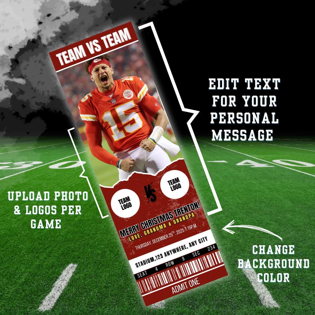 Fake Rockets Ticket Template Editable Football Ticket Template | Custom Fake Football Ticket ...