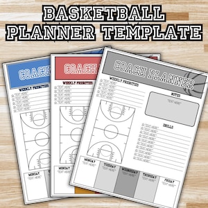 Basketball Planner Template, Coach Planner, Basketball Season, Basketball PDF, Basketball Binder, Basketball Playbook, Instant Download