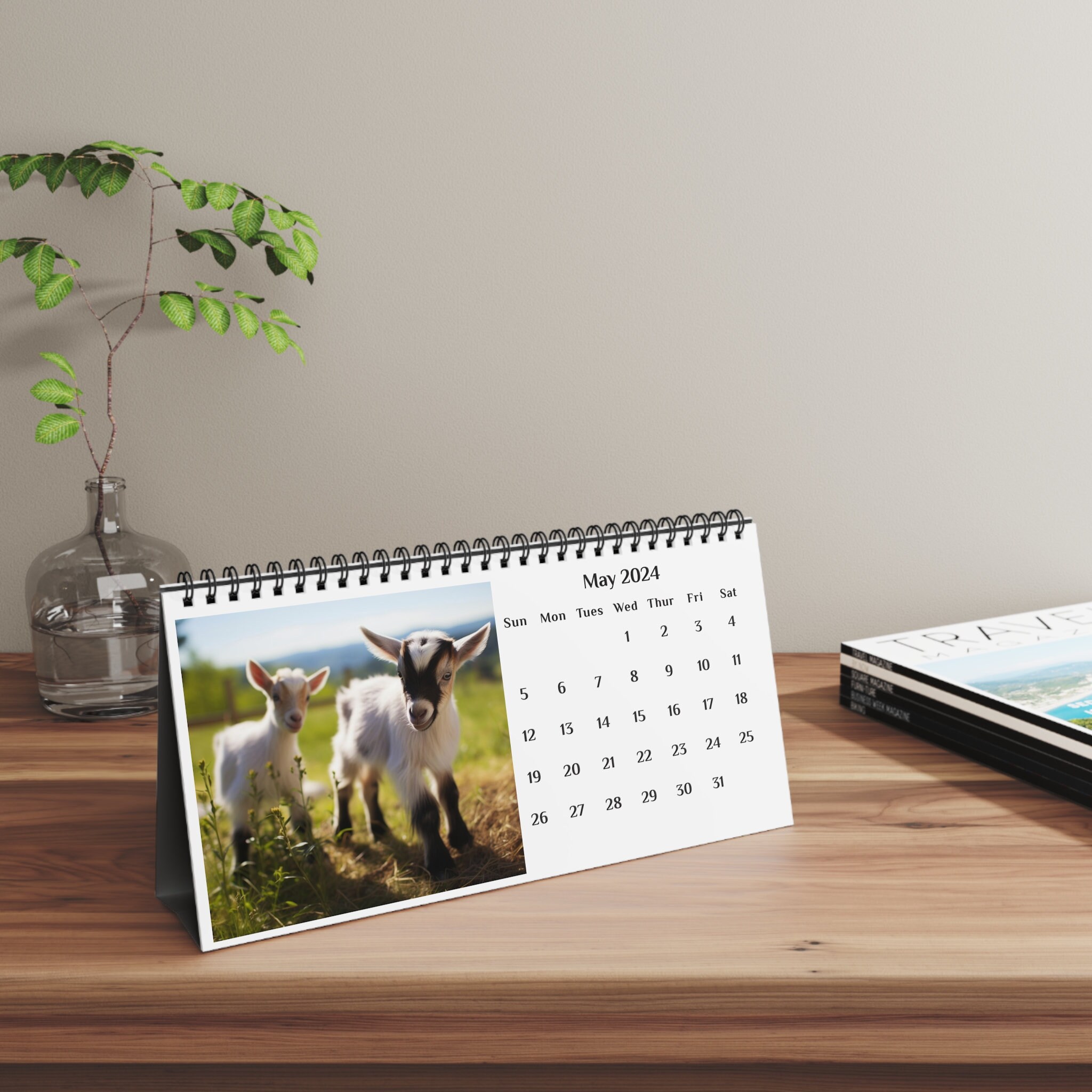 Goat Flip Calendar 2024 Desk Calendar Kitchen Calendar Pet Calendar