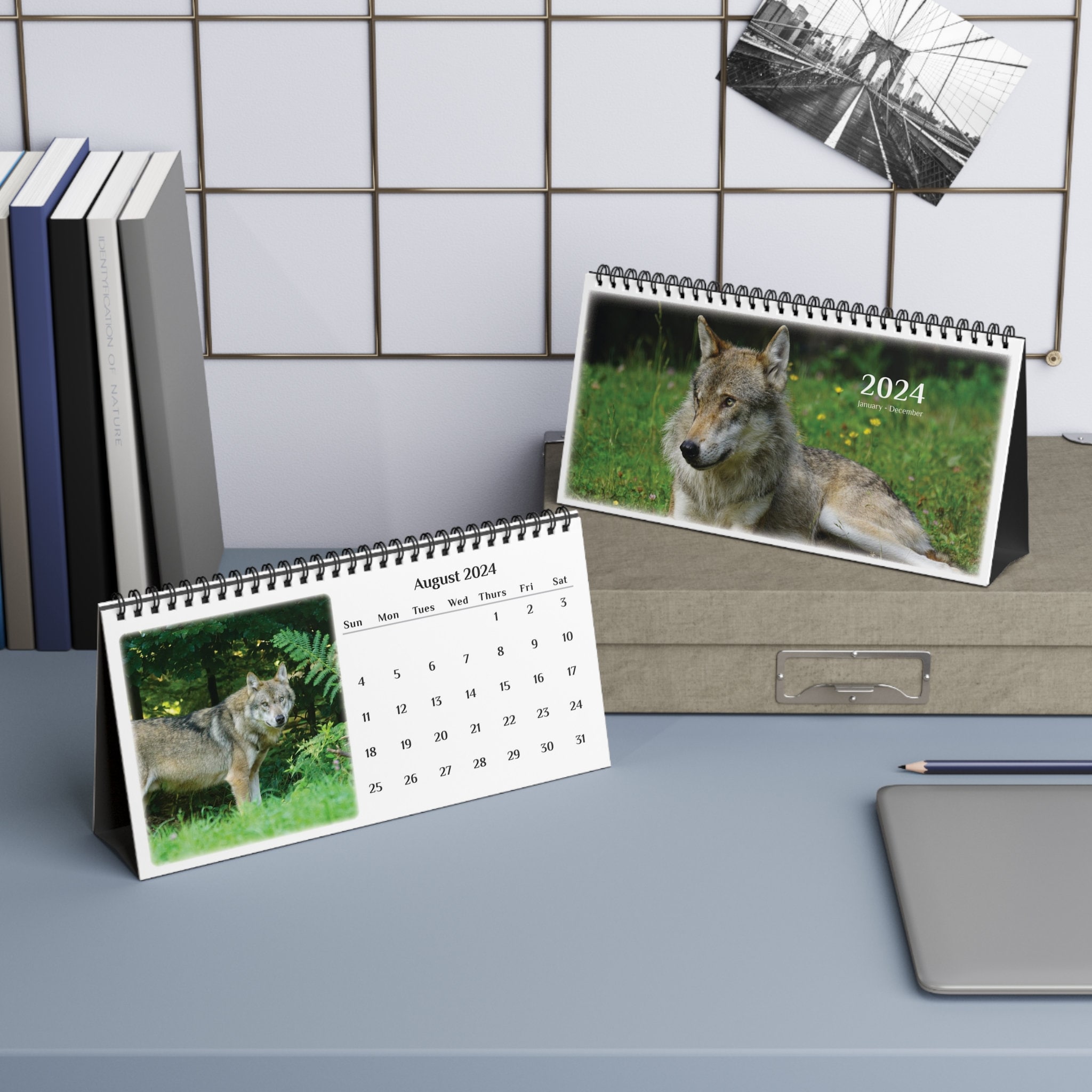 Wolf 2024 Desk Calendar sold by Chris Wagner SKU 94978450 Printerval