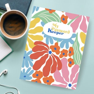 Printable Password Keeper: Full Page Login Tracker (PDF Download, US Letter Size 8.5x11&quot;)