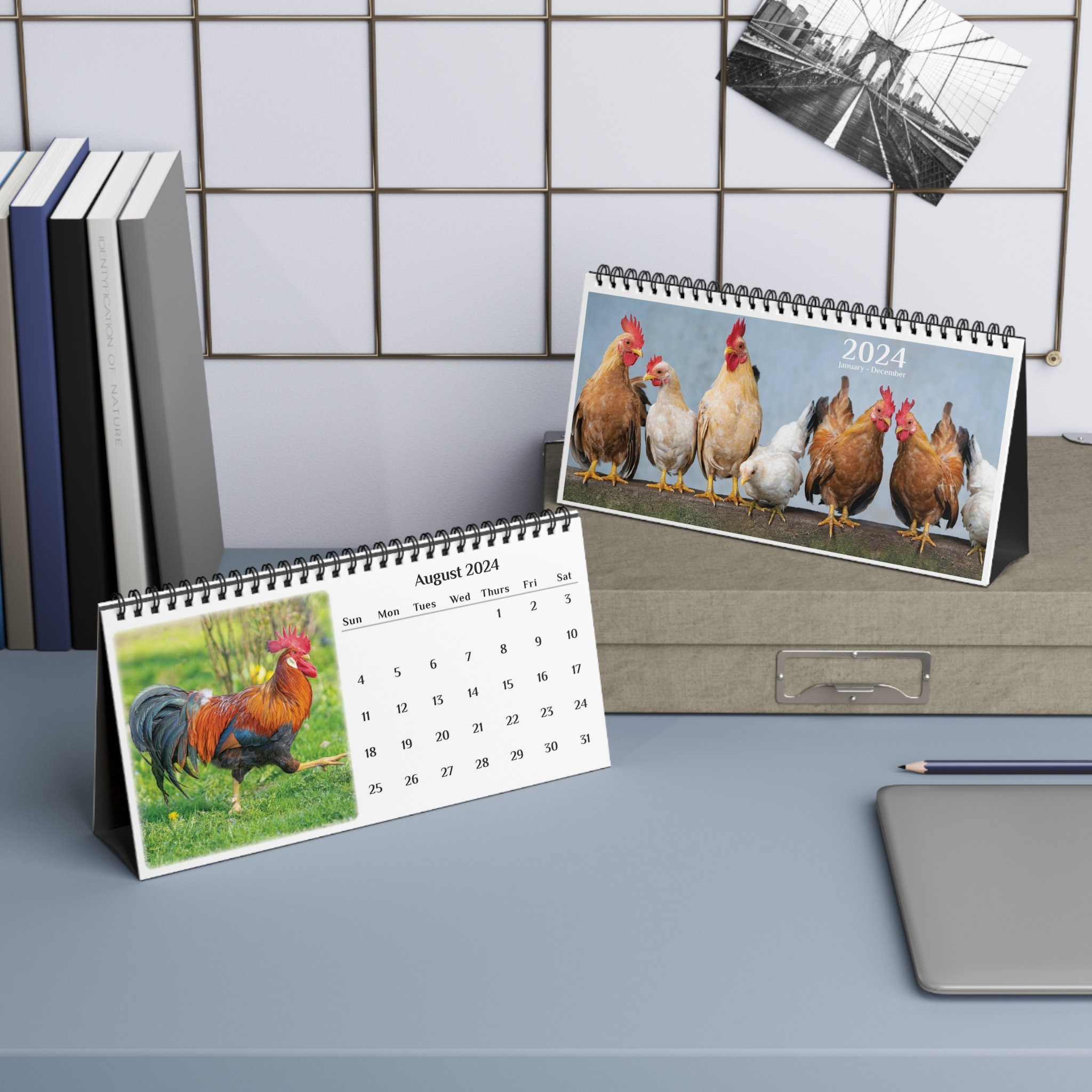 Chicken 2025 Desk Calendar sold by Tommi Burdensome SKU 3698492