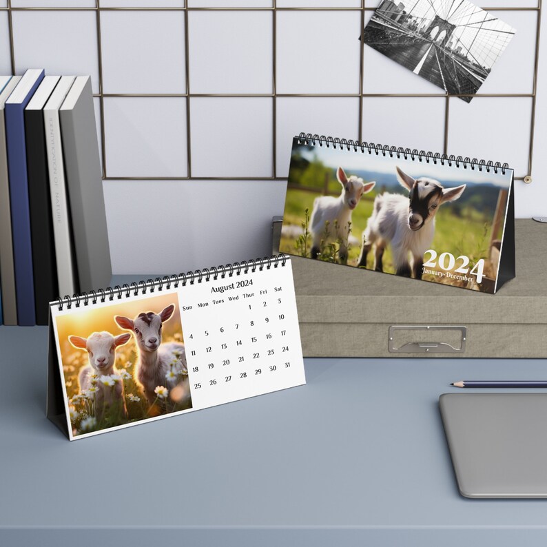 Goat Flip Calendar 2024 Desk Calendar Kitchen Calendar Pet Calendar