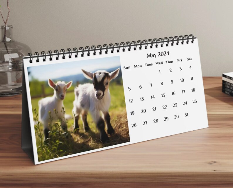 Goat Flip Calendar 2024 Desk Calendar Kitchen Calendar Pet Calendar