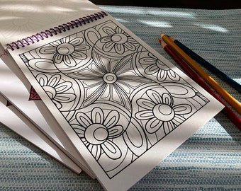 Mini Mandala Adult Coloring Book: Mindful Relaxation (half page size)