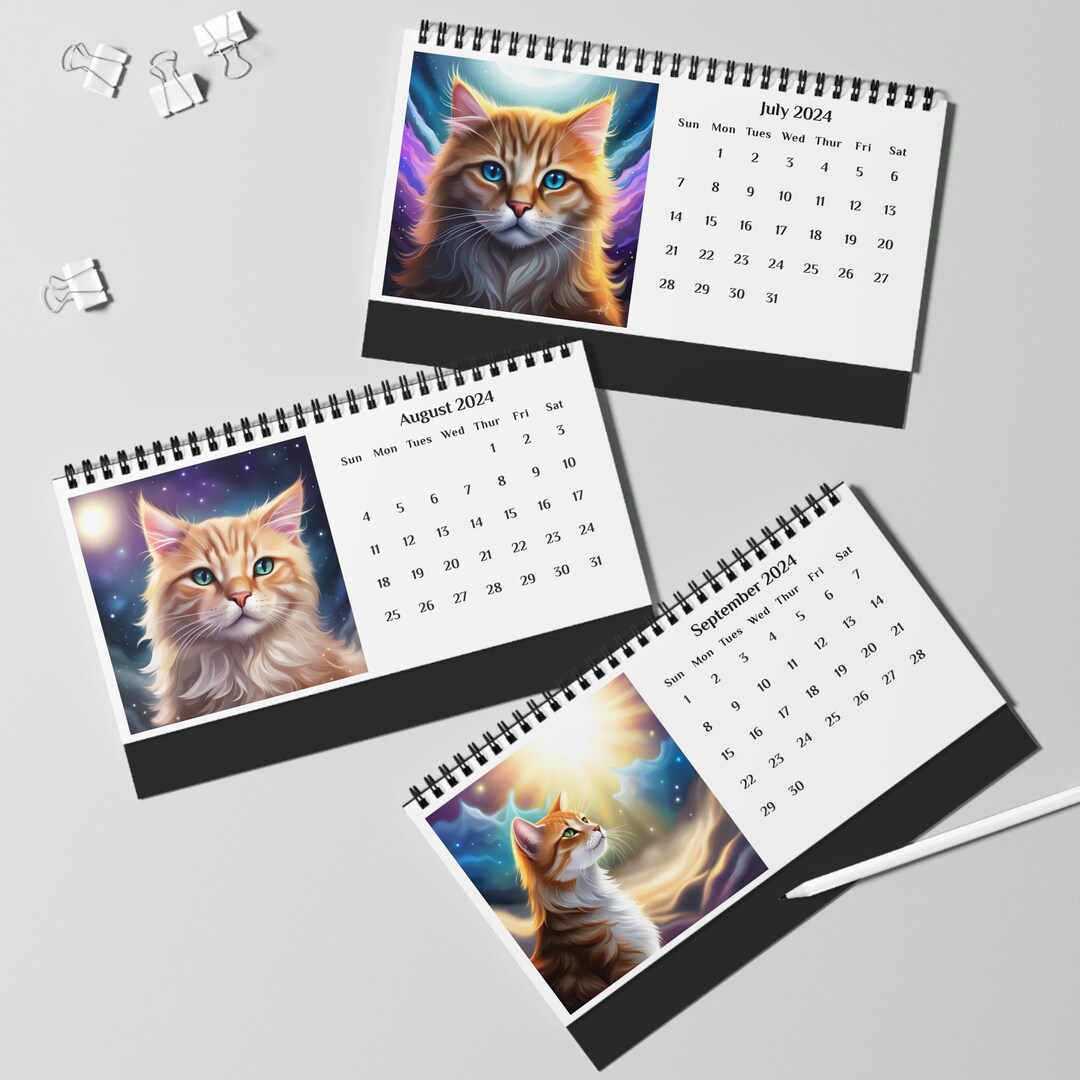Kitchen Calendar, Flip Calendar 2024 Fantasy Art Calendar, Upright Desk