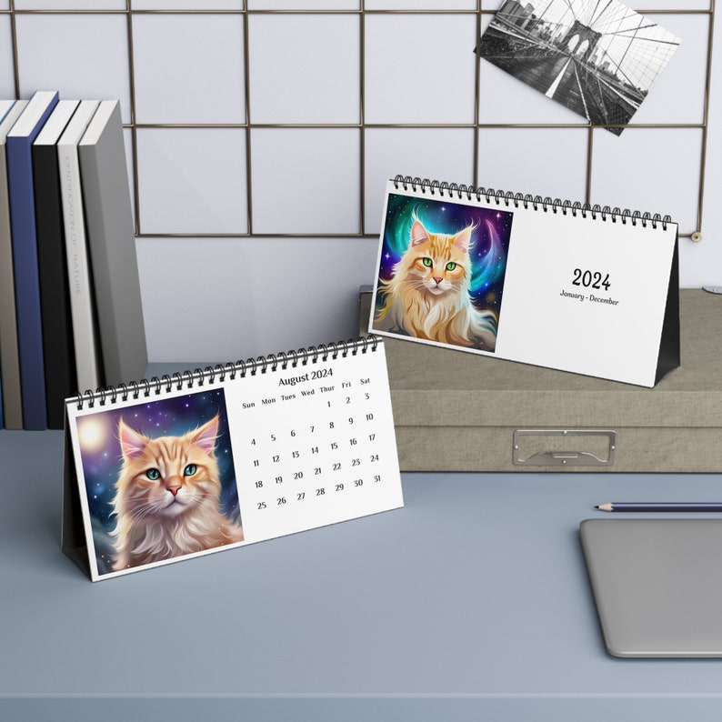 Kitchen Calendar, Flip Calendar 2024 Fantasy Art Calendar, Upright Desk