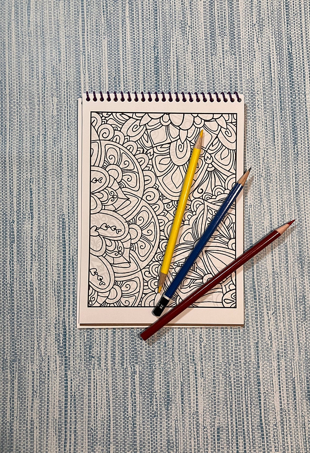 Zenn Meditation Art Journal Set Regalo Antistress: Libro Da Colorare Mandala Con 12 Pennarelli, Diario Per La Consapevolezza, Colore Rosa Petalo - 4