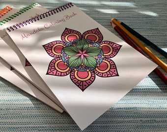 Mini Coloring Books Adult - Small Coloring Book - Mandala Coloring Book - Mindfulness Coloring - Simple Coloring Page - Zentangle Coloring